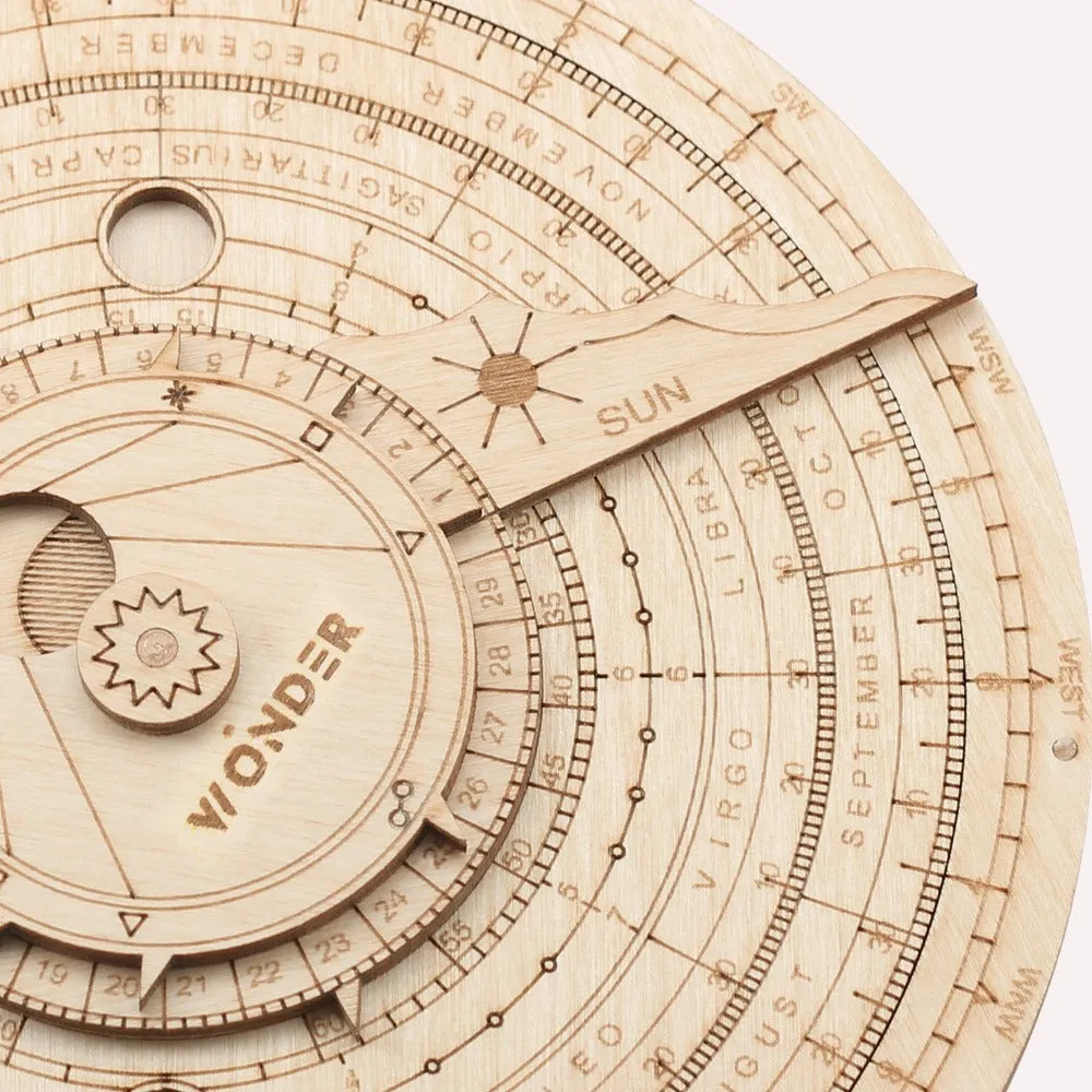 Moon Volvelle- STEM Educational DIY Wooden Puzzle