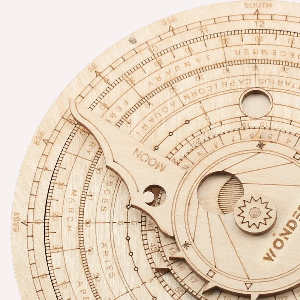 Moon Volvelle- STEM Educational DIY Wooden Puzzle