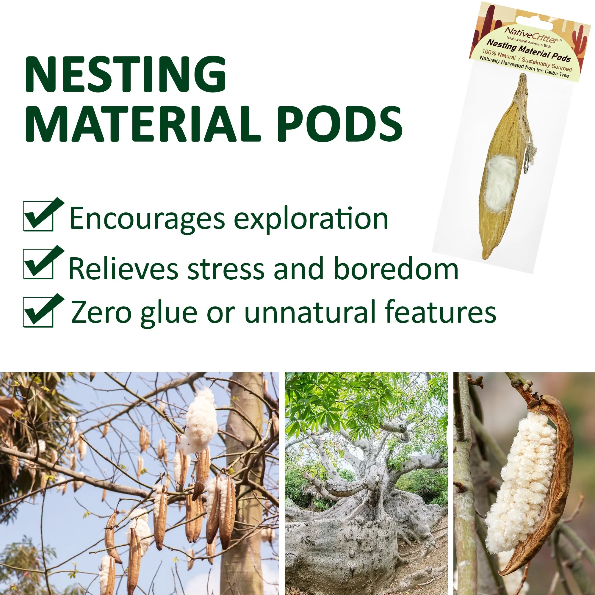 Nesting Material Pods