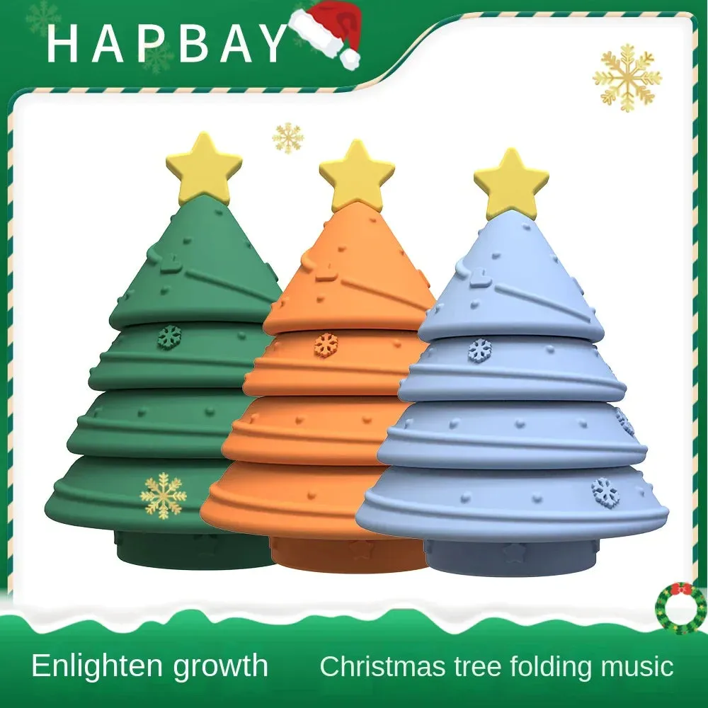 New Silicone Christmas Tree Jenga Children's Color Cognitive Educational Toys