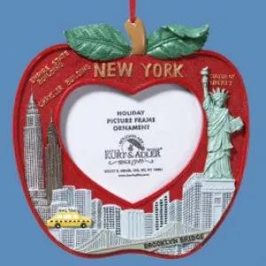 New York City Picture Frame Ornament with Skyline