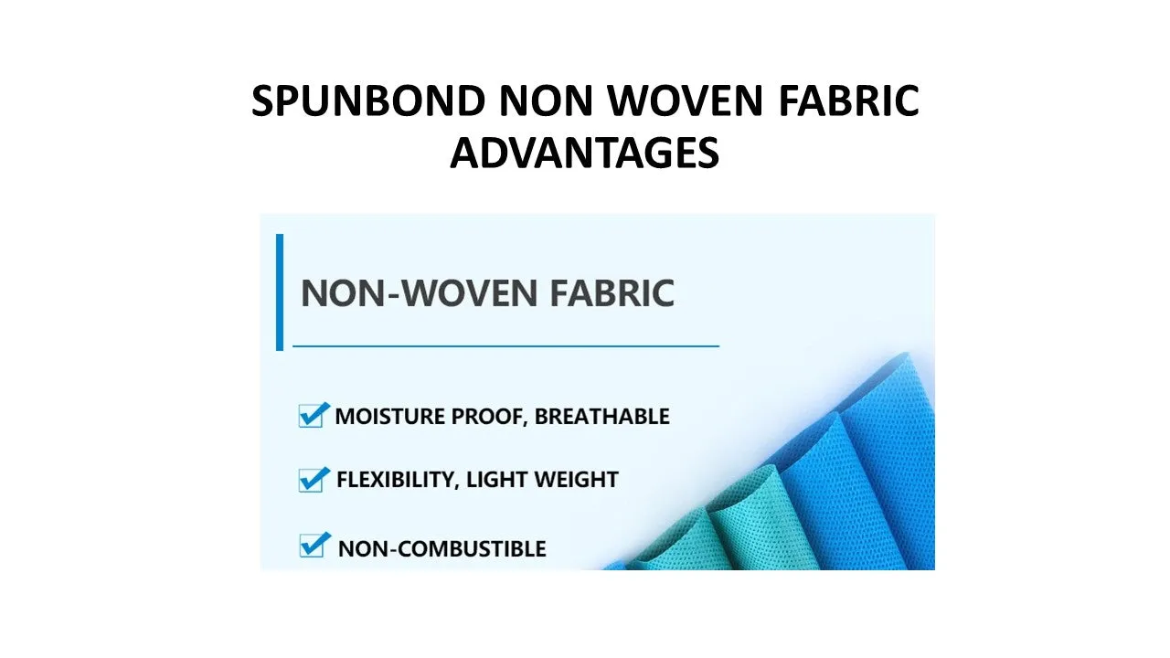 Nonwoven Waterproof Air-filter Spunbond Polypropylene 100 GSM White Fabric Multipurpose 150 cm Wide