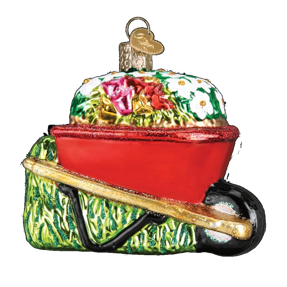 Old World Christmas Wheelbarrow Ornament