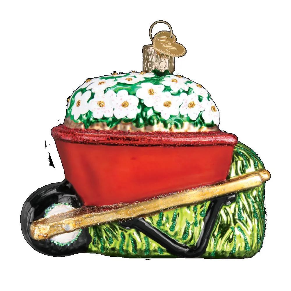 Old World Christmas Wheelbarrow Ornament