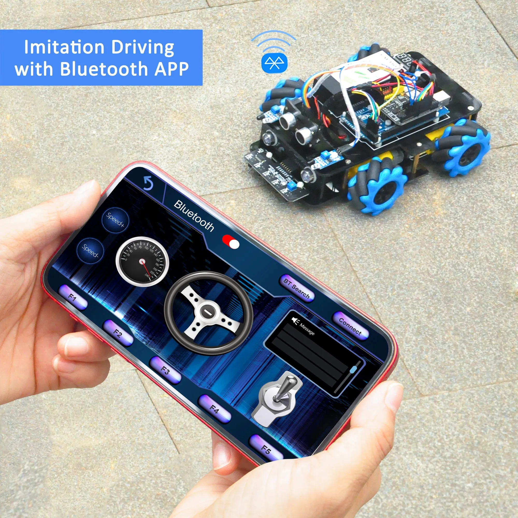 OSOYOO Omni-direction Mecanum Robot Car for Arduino Raspberry Pi