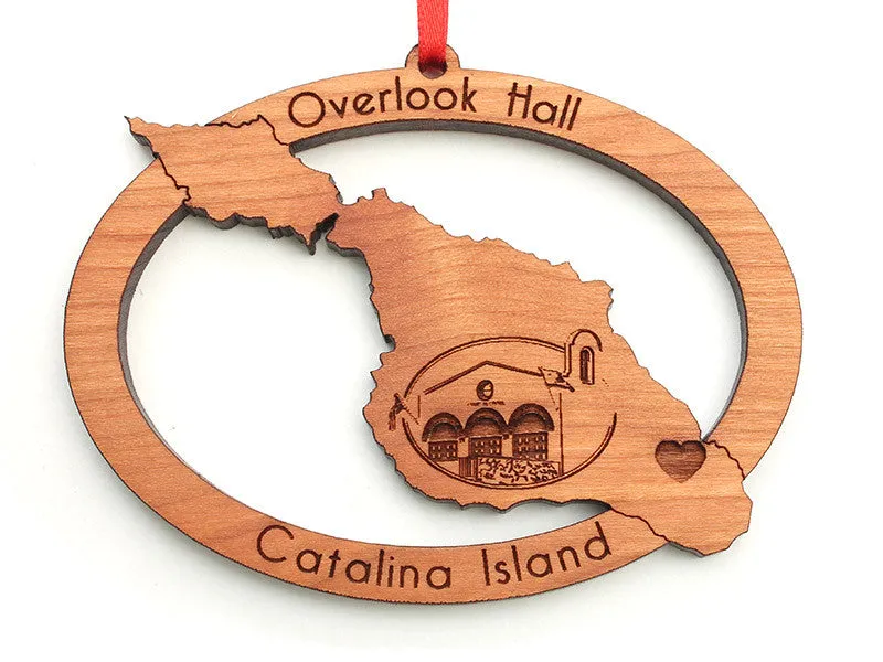 Overlook Hall Catalina Island Custom Oval Ornament