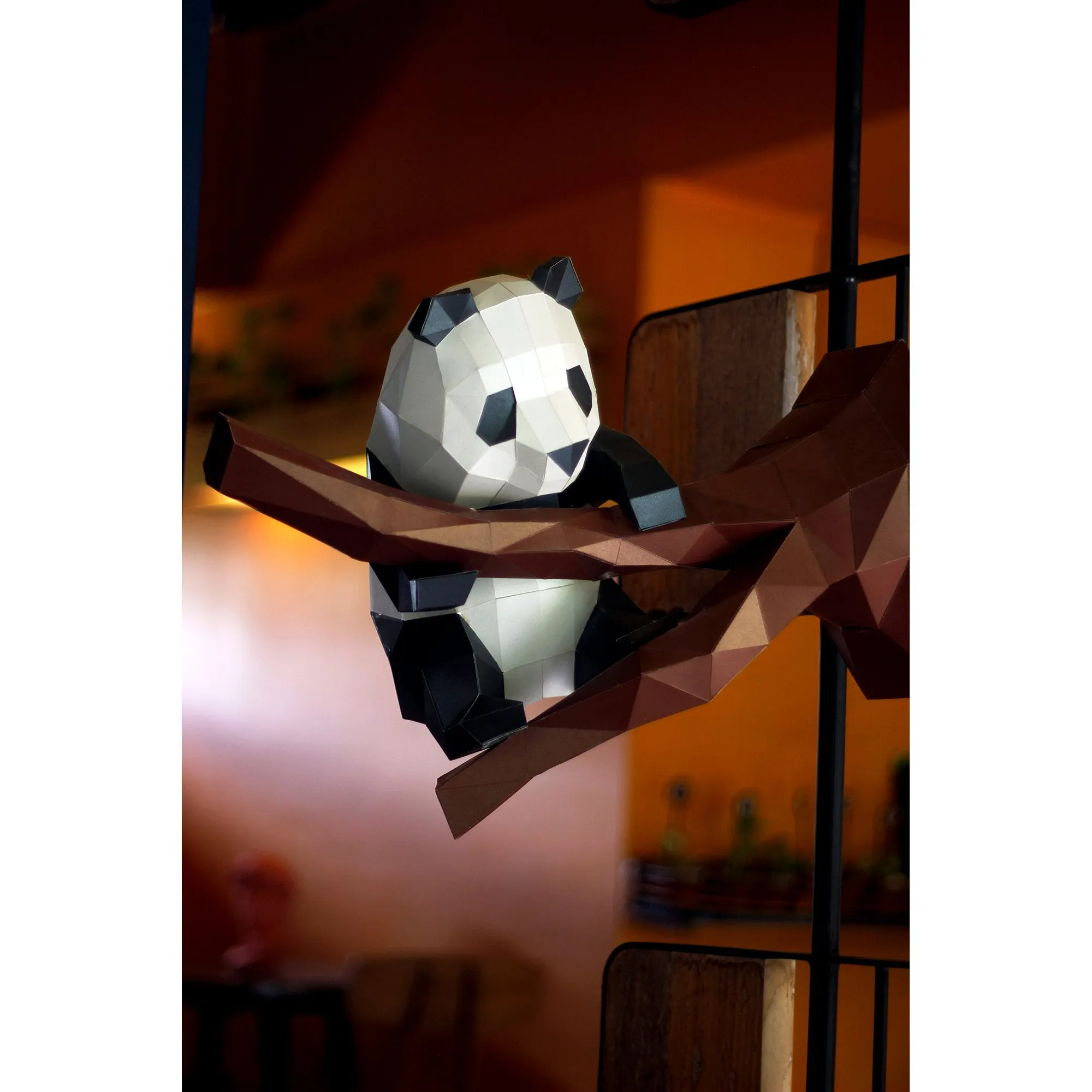 Panda 3D Papercraft Wall Art