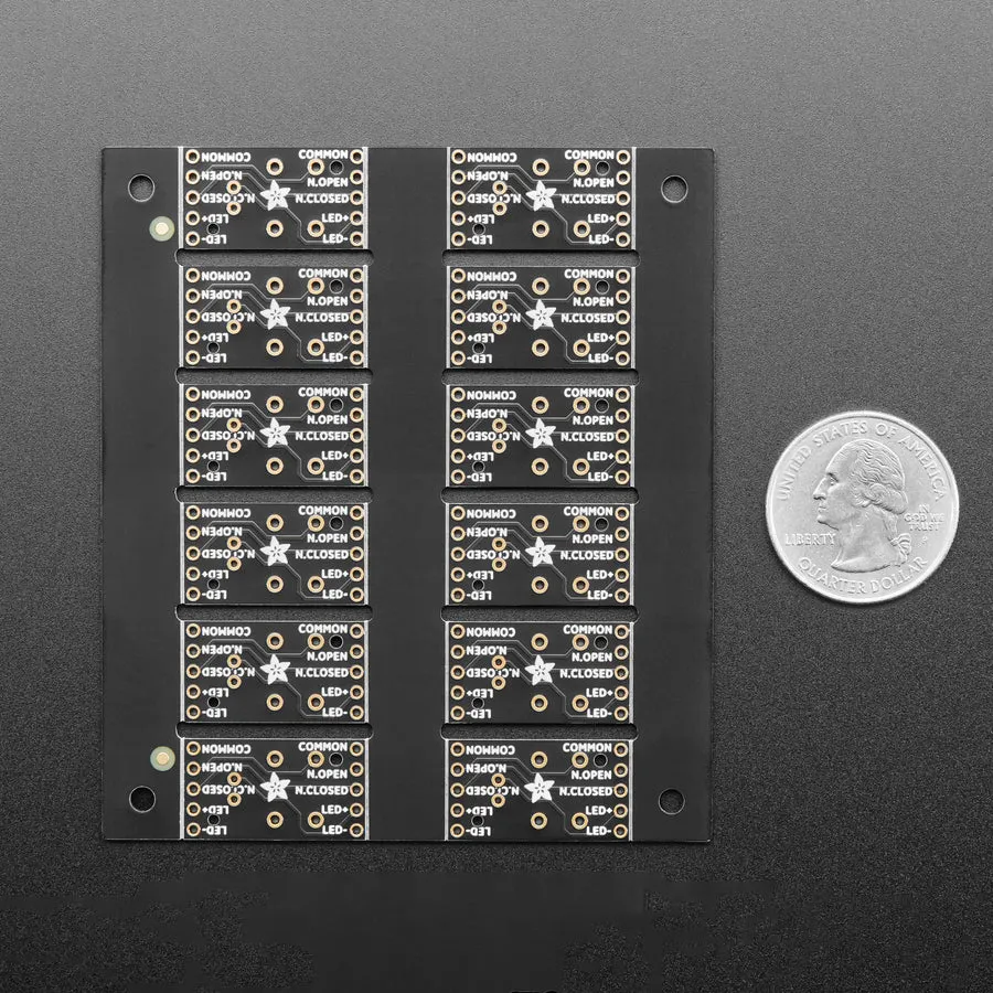 PB86 Step Switch Breadboard-Friendly Breakout PCB - Pack of 12