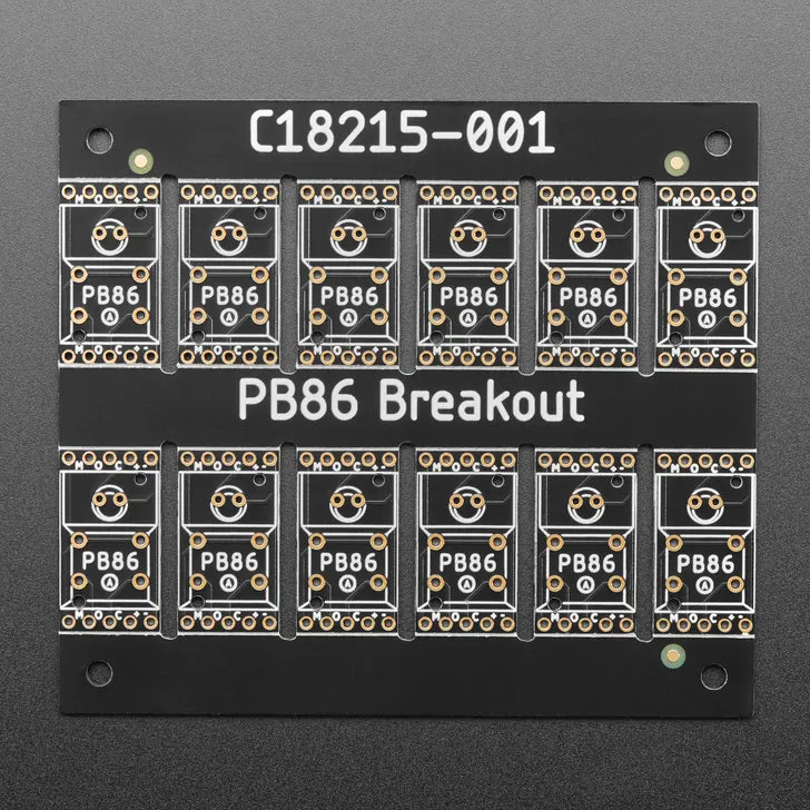 PB86 Step Switch Breadboard-Friendly Breakout PCB - Pack of 12