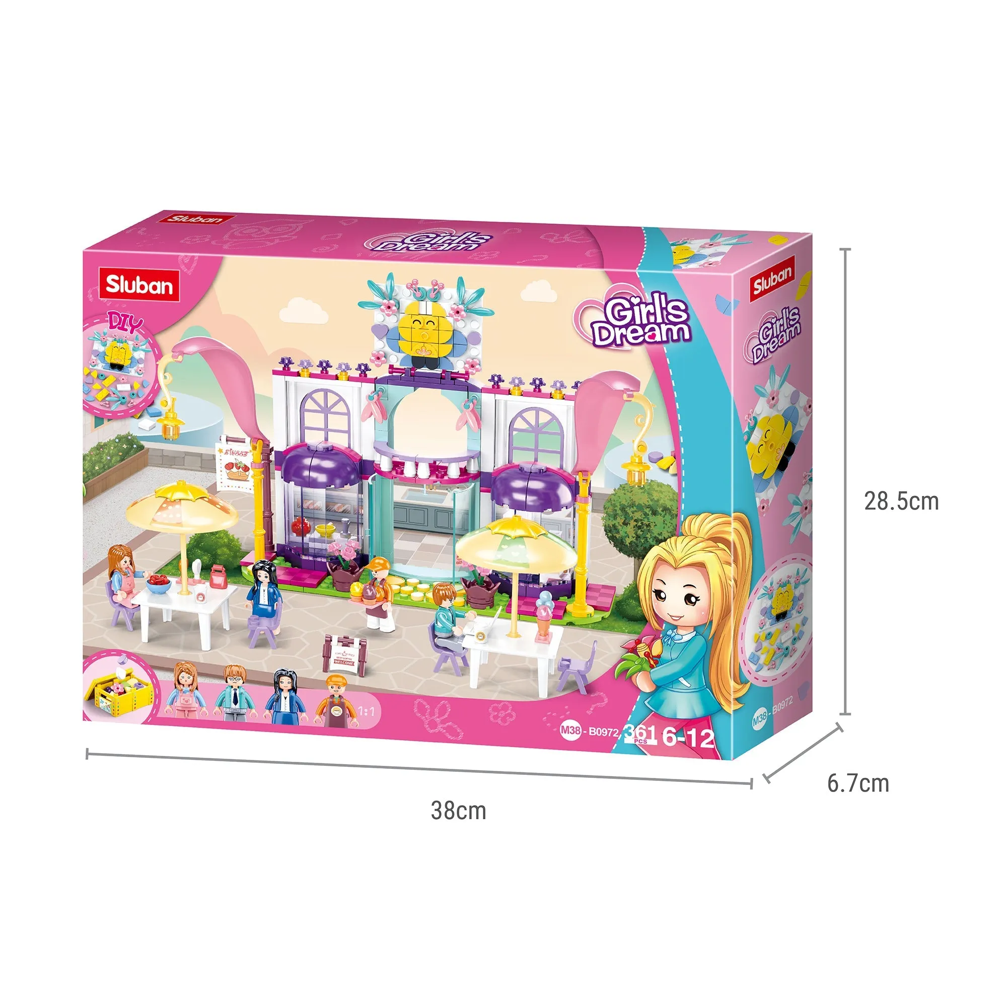 Playzu By Sluban Girls Dream Bar Building Toys || 6years  