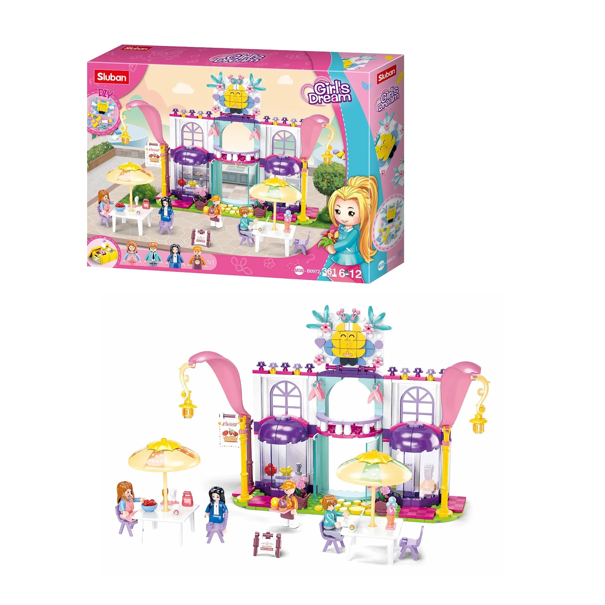 Playzu By Sluban Girls Dream Bar Building Toys || 6years  