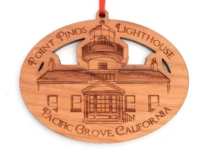 Point Pinos Lighthouse Oval Ornament