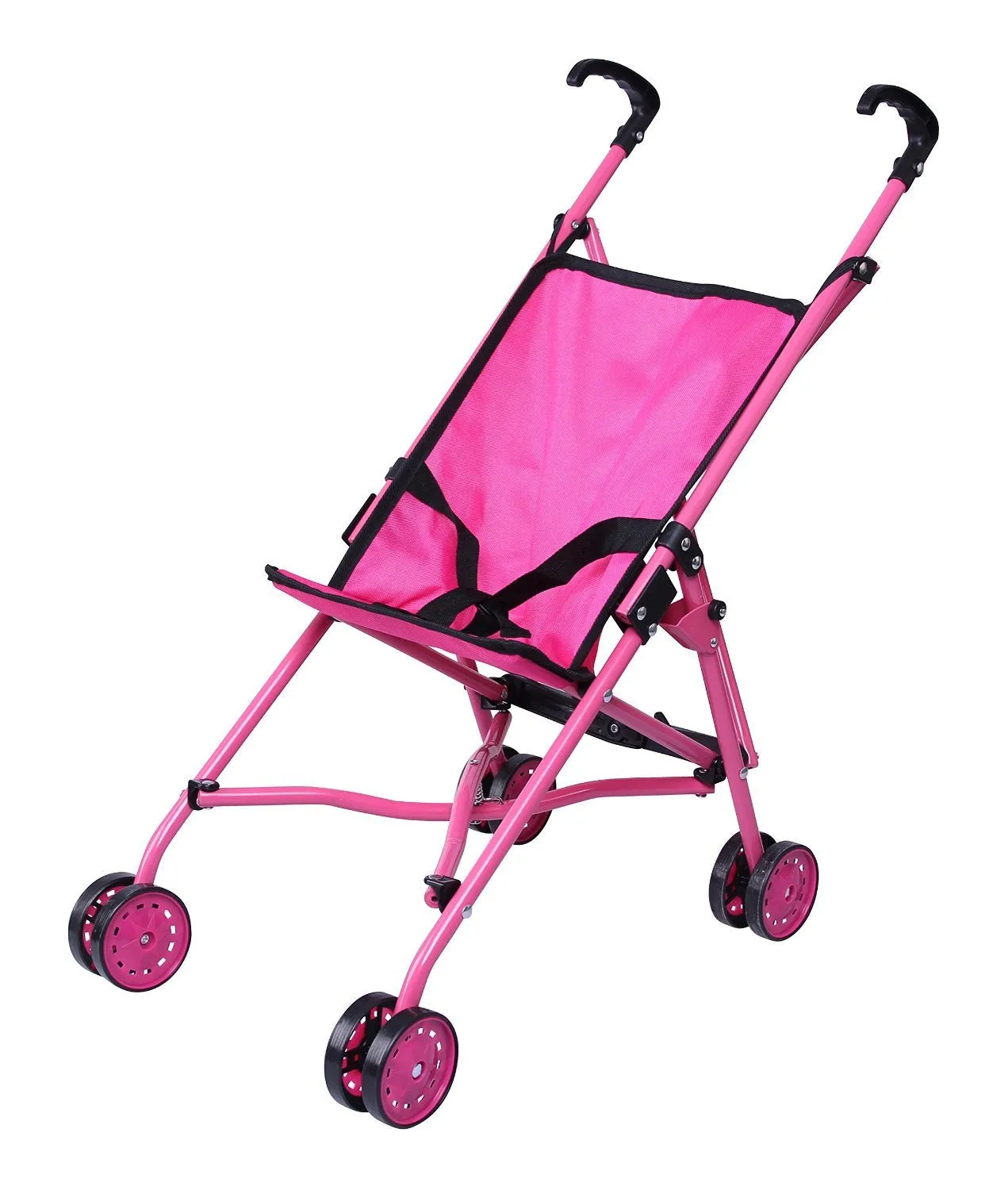 Precious Toys Baby Doll Stroller, Hot Pink Baby Stroller For Dolls