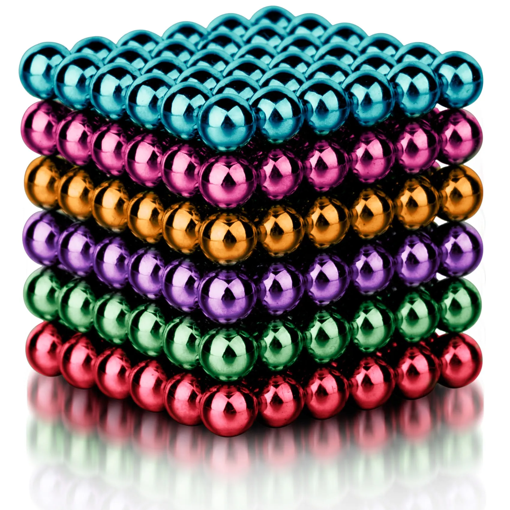 PROLOSO Buckyballs Magnetic Ball Sculpture Toys for Intelligence Development and Stress Relief (5MM Set of 216 Balls), 6/8 Colors