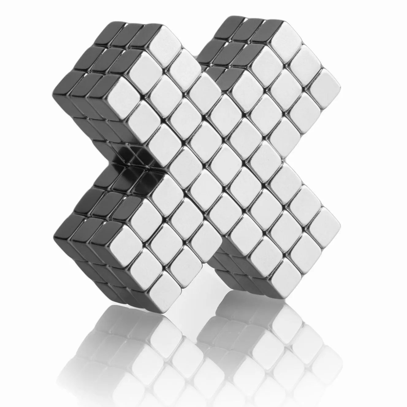 PROLOSO Magic Cube Puzzle Buckyballs Multi-use Blocks Toys Metal (216pcs,0.2") for Stress Relief Desk Toy