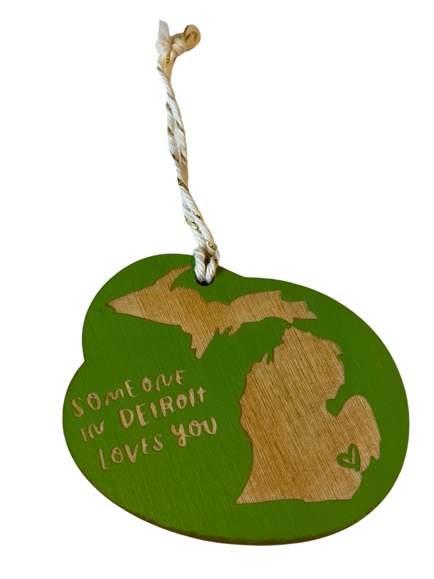 "Someone in Detroit Loves You" Laser-cut Ornament