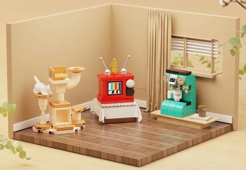 Retro Furniture Building Blocks Set