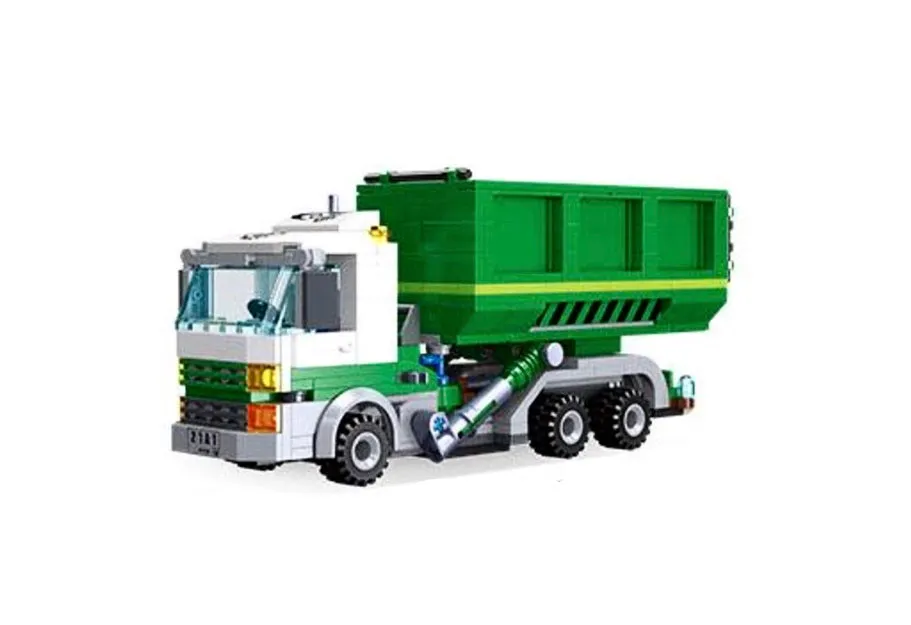 Roll-Off Skip Loader Dump Truck Building Block Set - 351 Pieces | General Jim's