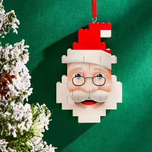 Santa Claus Building Bricks Plaque Christmas Ornament