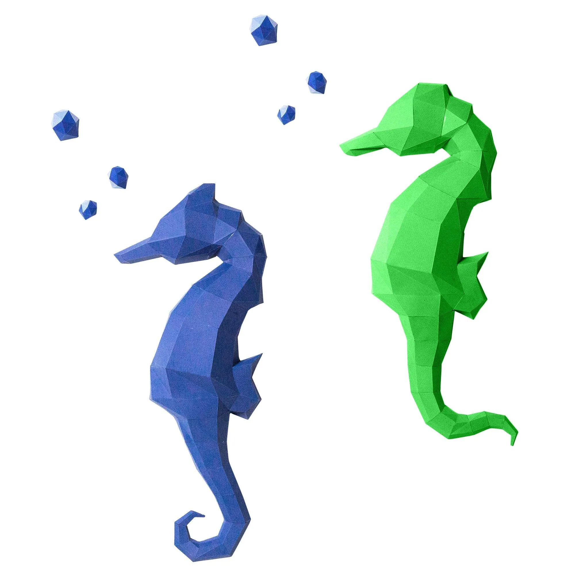 Seahorses 3D Papercraft Wall Art