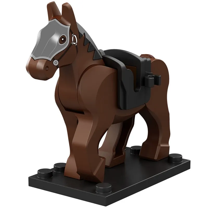 Single Sell Medieval Knight Roman War Horse Rohan Animal Building Blocks Action Figures Toys For Children Koruit XP1007-1016