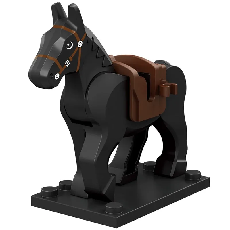 Single Sell Medieval Knight Roman War Horse Rohan Animal Building Blocks Action Figures Toys For Children Koruit XP1007-1016