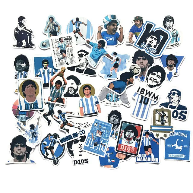 Soccer Player Stickers For Car Helmet DIY Gift Box