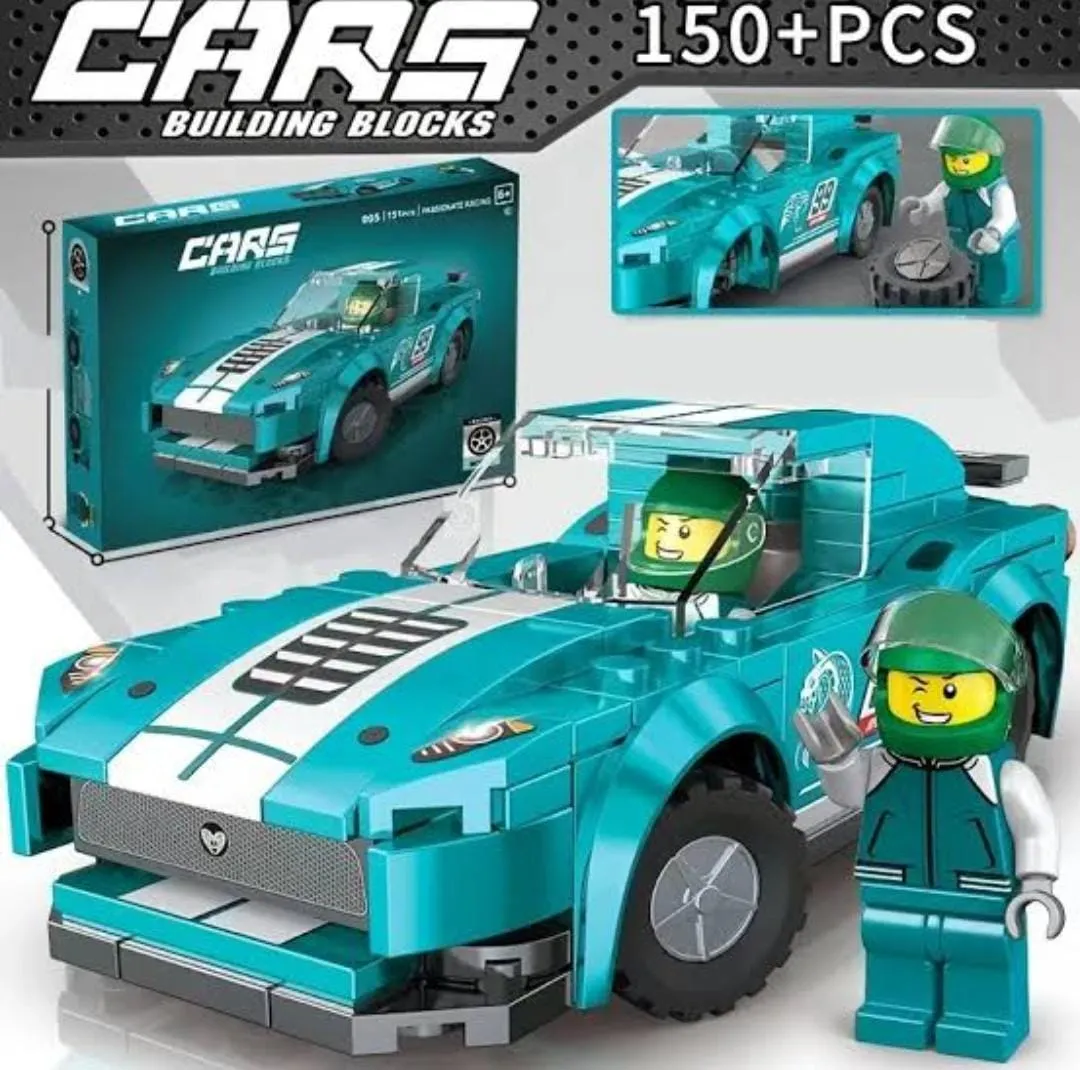 Speed Racer GT Building Blocks Set Sea Green - 151 pieces