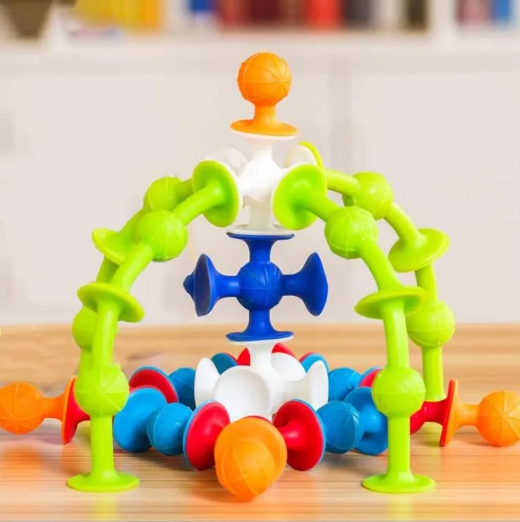 Suction Cups Sensory Construction Building Blocks - 36 pieces