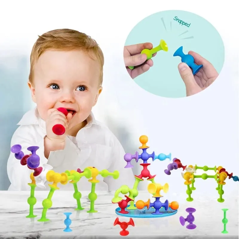 Suction Cups Sensory Construction Building Blocks - 36 pieces