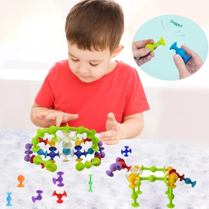 Suction Cups Sensory Construction Building Blocks - 36 pieces