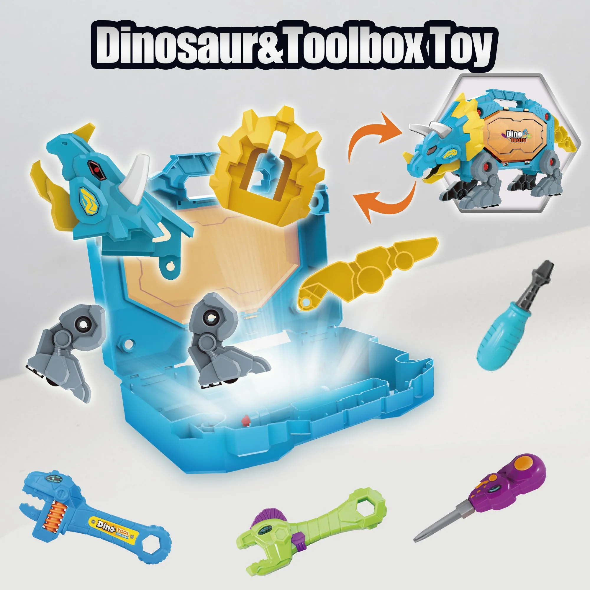 Take Apart Dinosaur Toys W/ Large Tool Box