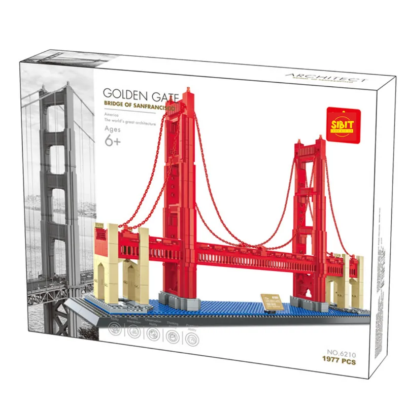 The Golden Gate Bridge of San Francisco Building Blocks Set  (1977 Pieces)