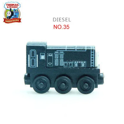 Thomas and His Friends -NO.28-57 Wooden Magnetic Trains Model Christmas Toys Gifts for Kids Tender Mavis Diesel Annie Clarabel