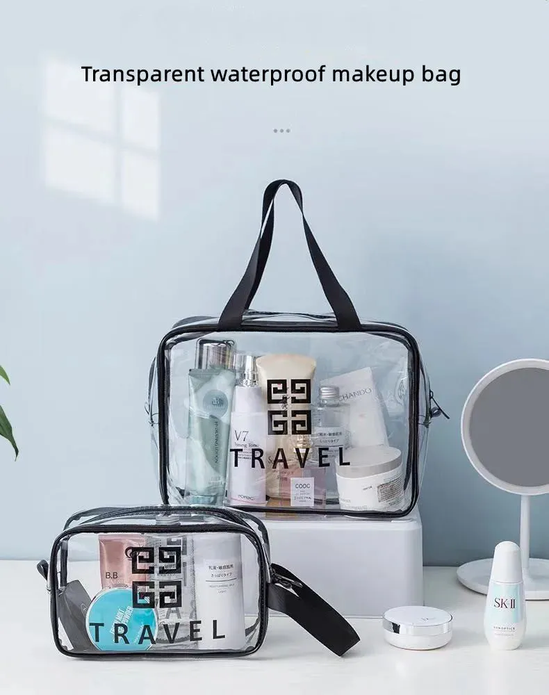 Transparent PVC Portable Travel Cosmetic Bag5445-Large