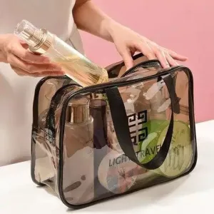 Transparent PVC Portable Travel Cosmetic Bag5445-Large