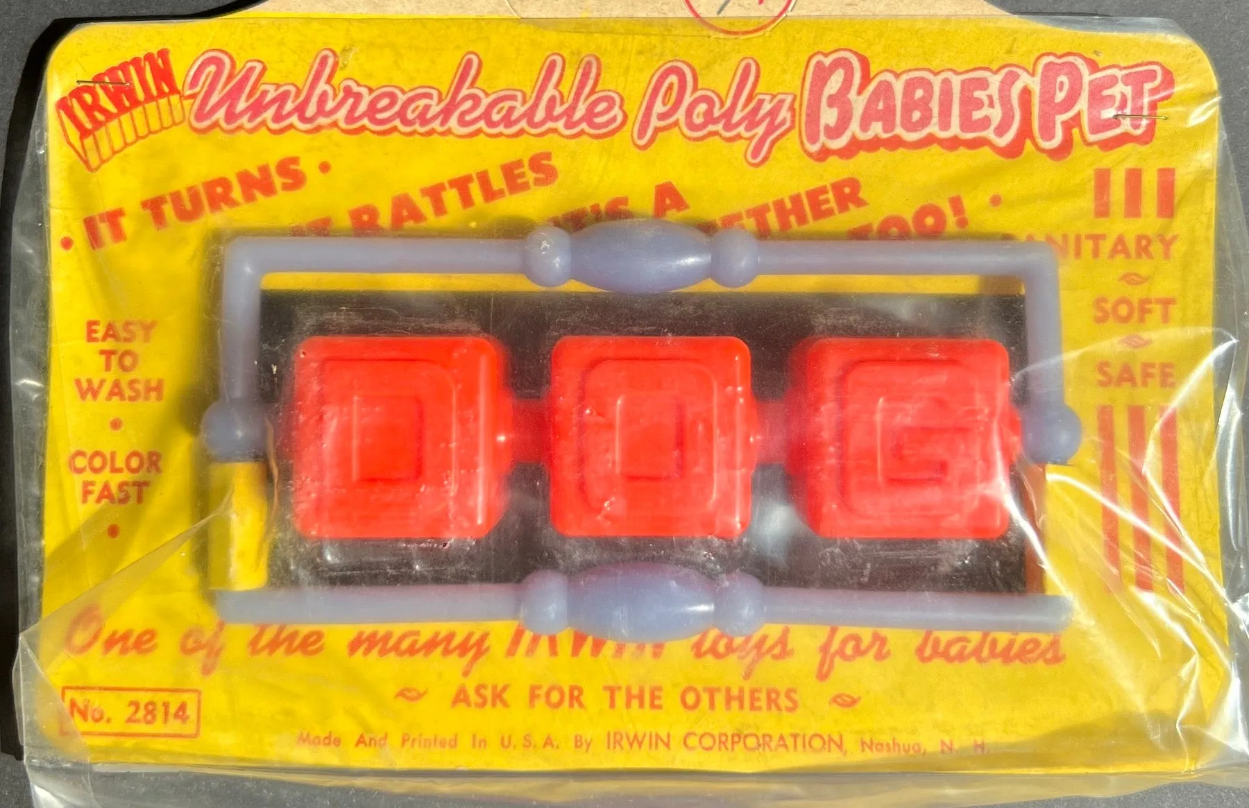 Unbreakable Poly BABIES PET Rattle/Teether/Spelling Toy