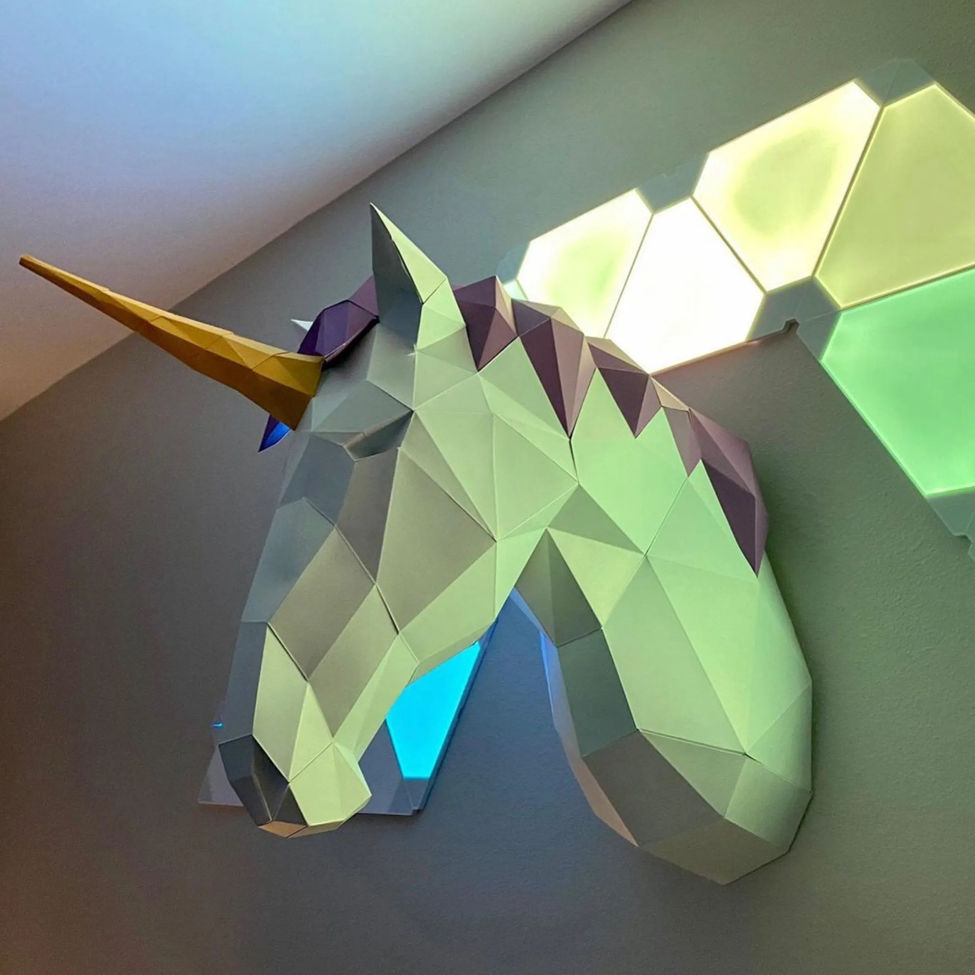 Unicorn 3D Papercraft Wall Art