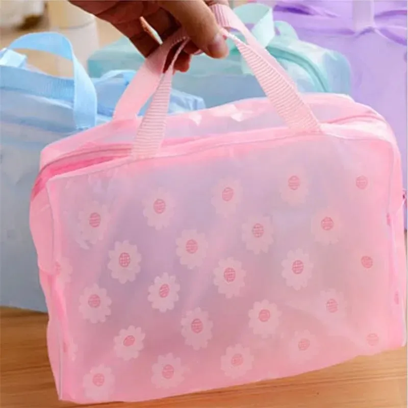 Women's Transparent Waterproof Cosmetic and Toiletry Bags