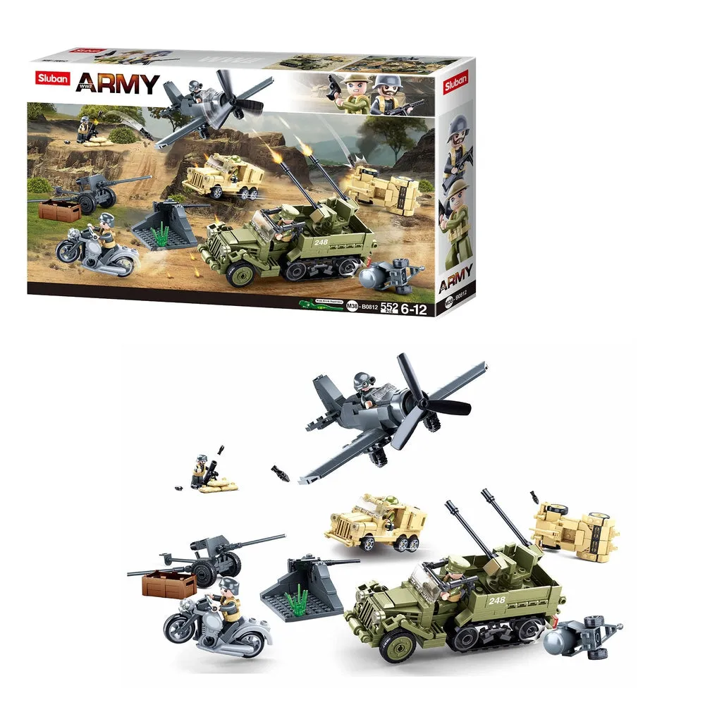 World War 2 Gift Set Building Blocks ( 552 Pieces)